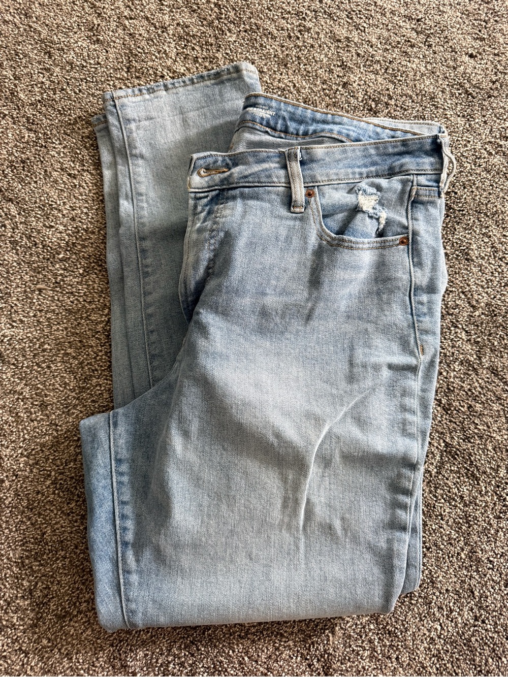 Old Navy Light Blue Straight-Leg Jeans